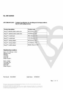 BSI Kitemark Certificate